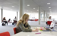 Woman working at desk