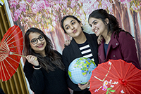 Students in photo booth
